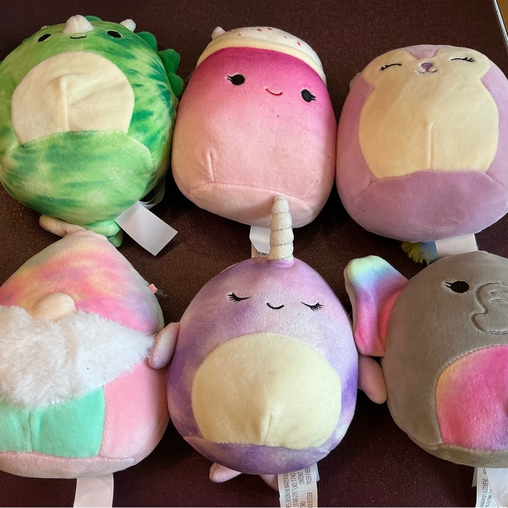 Squishmallows Plush Toy Set - Green, Pink, Purple